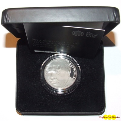 2015 Silver Proof £5 Coin - Winston Churchill - Click Image to Close